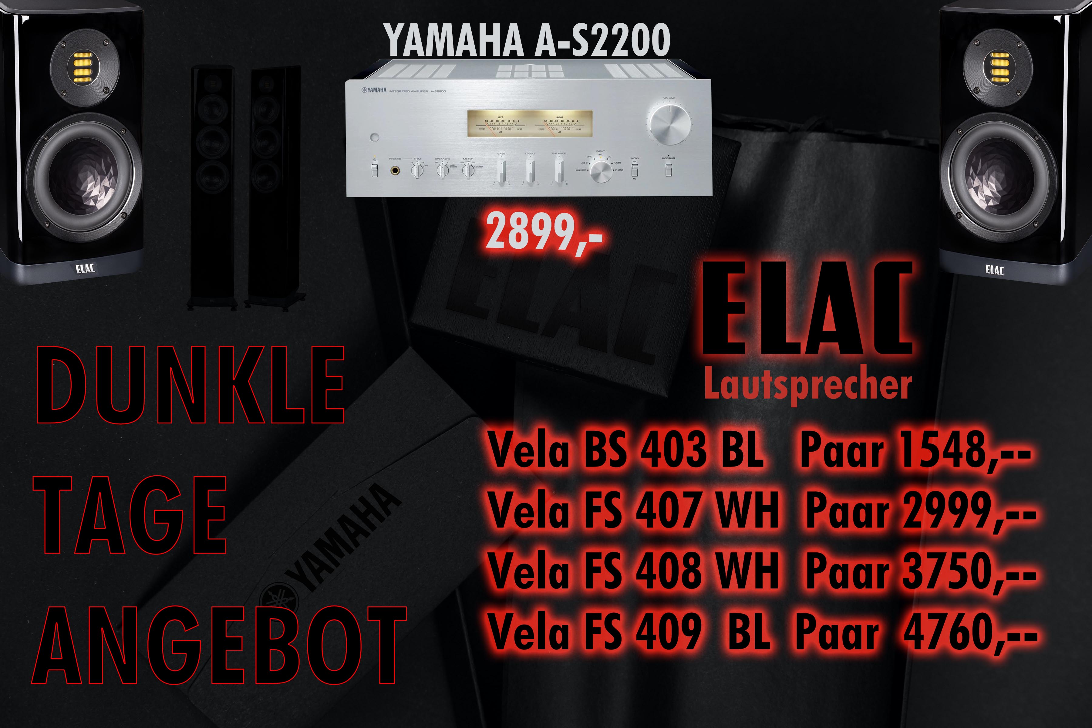 Yamaha A-S2200 ELAC 403 407 408 409 Angebot Sonderpreis Sonderangebot Yamaha A-S2200 ELAC 403 407 408 409 Angebot